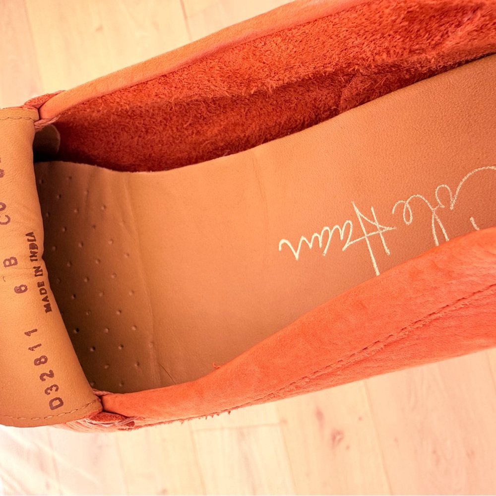 Cole Haan Vibrant Orange Suede Driving Loafers size 6 - Picture 8 of 11